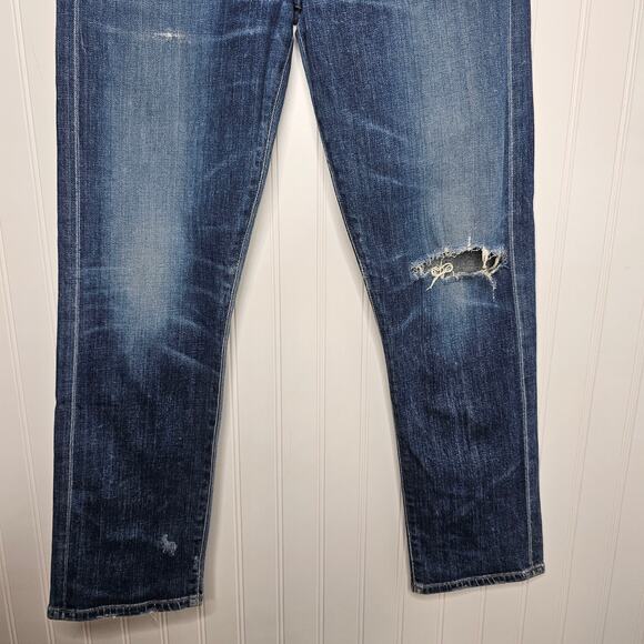 Citizens of Humanity Emerson Slim Boyfriend Jeans Size 26 Straight Distressed - Picture 3 of 11